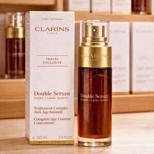 Clarins Double Serum 100ml | Hydric + Lipidic System | Age Control Anti-Aging